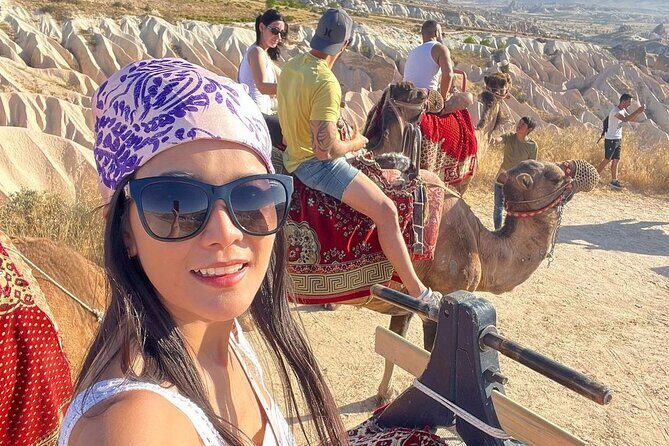 Cappadocia Camel Ride with Balloon View or at Sunset - Staff, pictures, and those cute coverings