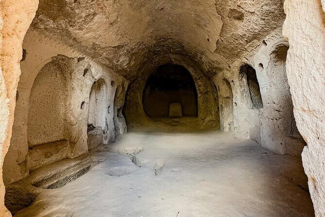 Cappadocia full day Green Tour including underground city - Pigeon Valley: rock windows, war-time messages, lots of birds