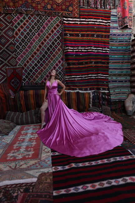 Cappadocia: Photo Shooting With Flying Dress & Carpet House - Flying Dress Magic Inside a Carpet House
