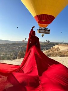 Cappadocia: Private Outdoor Photoshoot at Sunrise w/Transfer - Flying Dresses, Privacy, and the Easiest Possible Setup