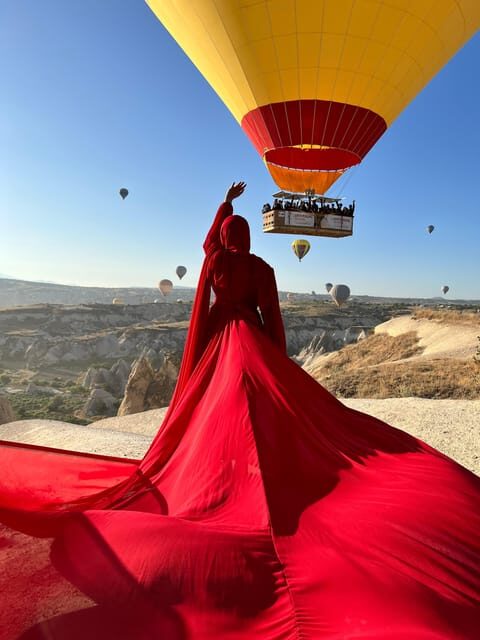 Cappadocia: Private Outdoor Photoshoot at Sunrise w/Transfer - Flying Dresses, Privacy, and the Easiest Possible Setup