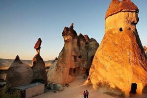 From Airport: 2-Day Cappadocia Tour & Cave Hotel Stay - Day 2: Red and Rose Valley hike, underground Kaymakli, and Pigeon Valley views