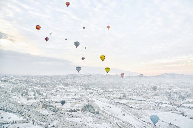 Hot Air Balloon Ride at Sunrise in Goreme, Cappadocia - What You See in the Air: Fairy Chimneys, Cave Dwellings, and the Balloon Sky