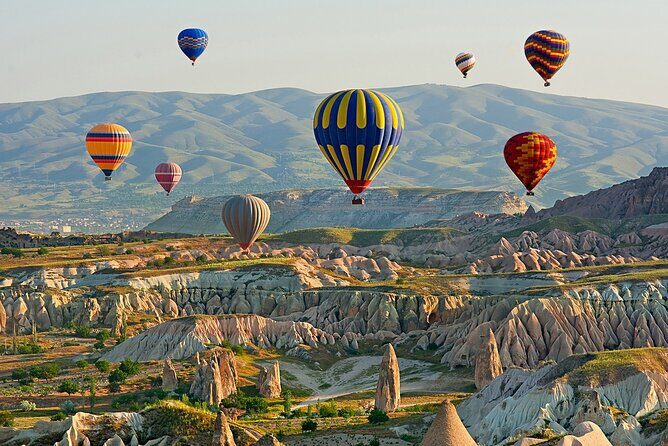 Hot Air Balloon Ride Cappadocia Goreme & Champagne party - The 1-Hour Flight Over Fairy Chimneys and Valleys