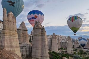 Hot Air Balloon Ride in Cappadocia / Goreme - Watching the balloons get ready: more than a waiting room