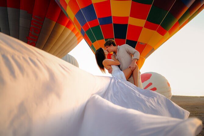 Photoshoot with Balloons in Cappadocia - Gulludere Vadisi: church setting and the secret cave crevice feel
